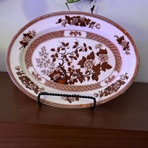 Nasco Indian Tree Transferware oval serving dish